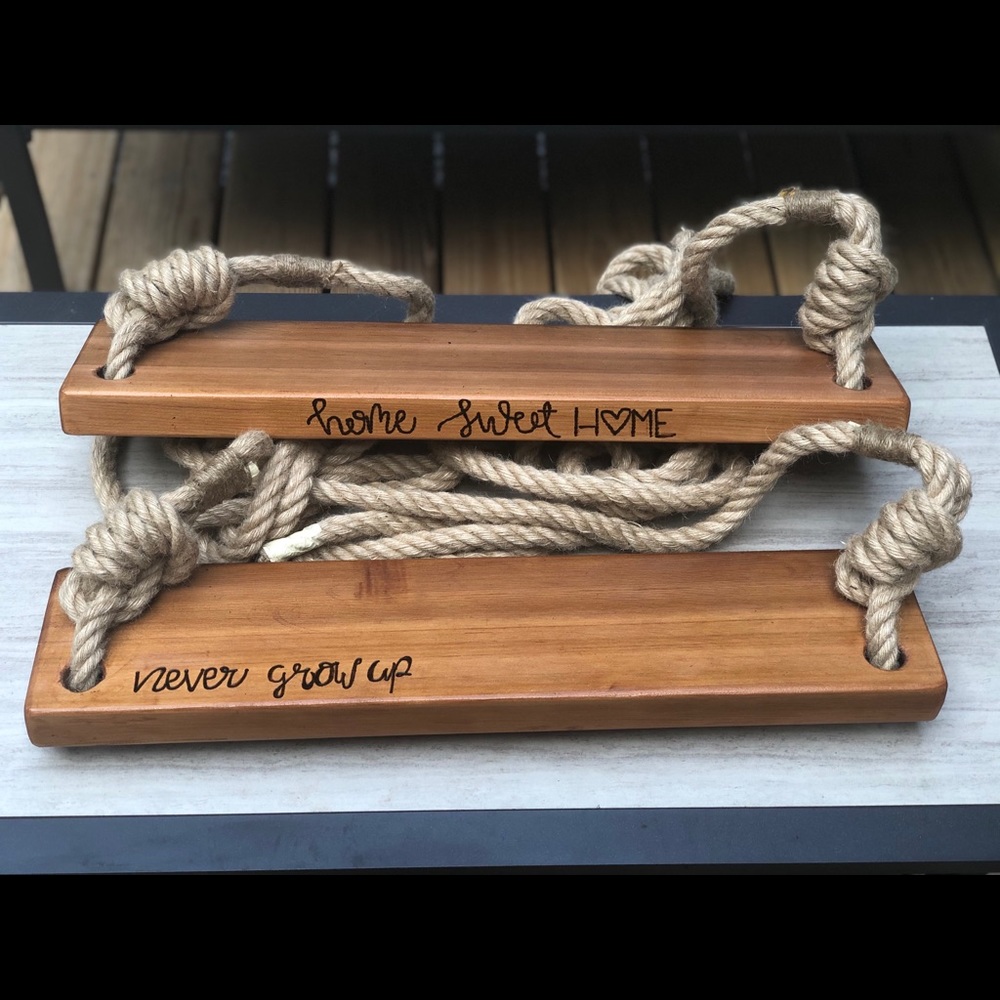 Personalized tree swing